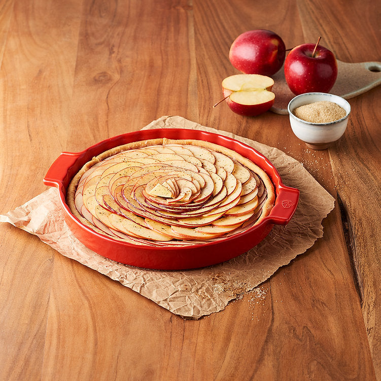Tarteform APPOLIA, Rot, von Peugeot, 100 % franz. Keramik, 28 cm, in 3 Farben  Wellenrand Online-Shop Home-and-Kitchen.de