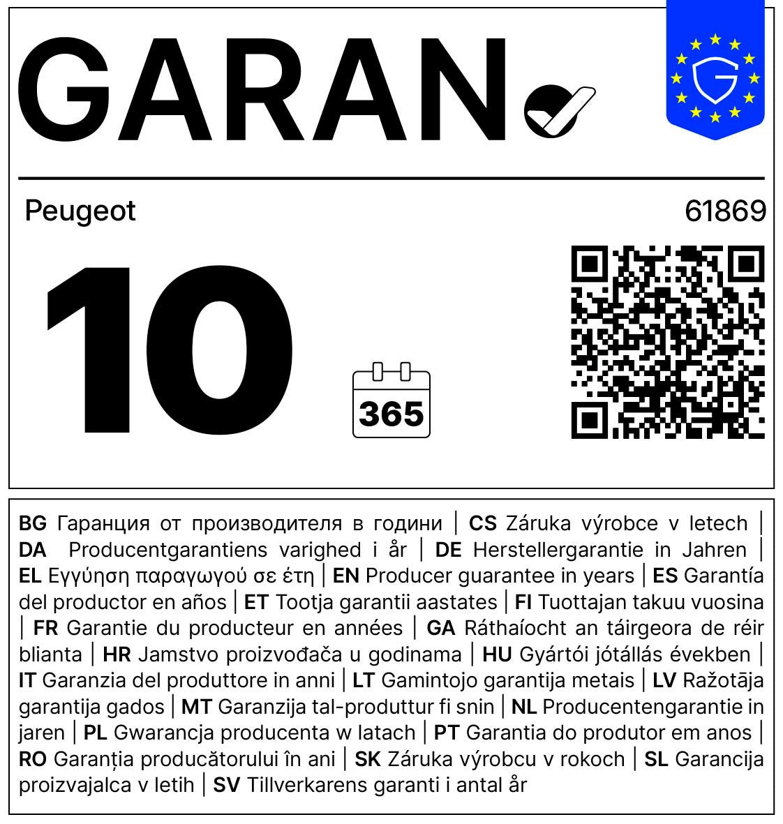 Garantie-Label