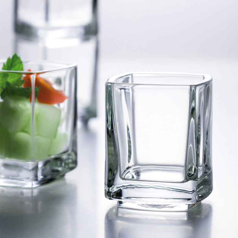Vorspeisengläser Riviera von La Rochere, 6er Set, 100 ml, auch für Eis oder Schichtspeisen, spülmaschinengeeignet, trendige, eckige Form
