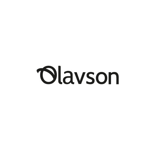Olavson-Logo - skandinavisches Design, 
Gussbräter und Grillpfannen, Kupferkern-Schmorpfannen und Kupferpfannen