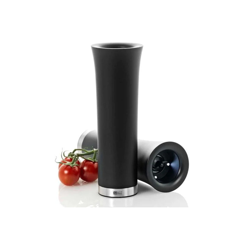 Home & Kitchen, AdHoc, Kippmühle, elektrische Pfeffermühle, elektrische Salzmühle, MILANO, schwarz, Kunststoff