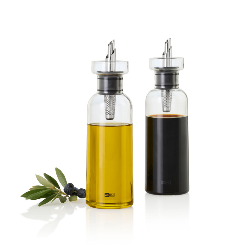 AdHoc Essig und Öl Set 2-teilig AromaPour aus Borosilikatglas mit Ausgießer bei home-and-kitchen.de