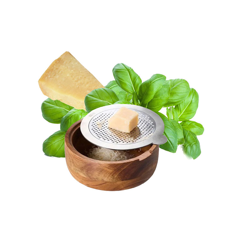 Home and Kitchen, AdHoc, Feinreibe "CutnServe", Edelstahl, Holz, braun, AHM-GG30