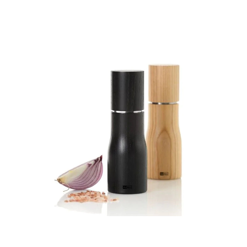 Home & Kitchen, Pfeffermühle, Salzmühle, LEVO, 15cm, schwarzes und helles Eschenholz