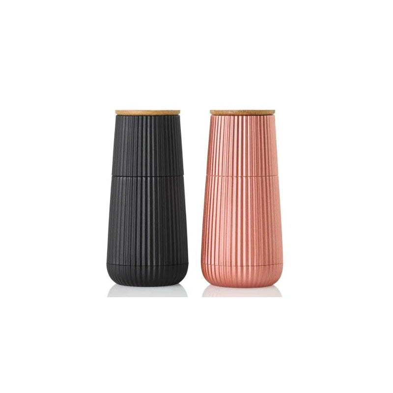 Home and Kitchen, AdHoc, Pfeffer- oder Salzmühle "Scape", Set, schwarz, rose gold