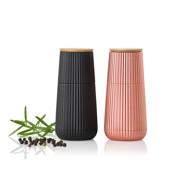 Home and Kitchen, AdHoc, Pfeffer- oder Salzmühle "Scape", Set, schwarz, rose gold