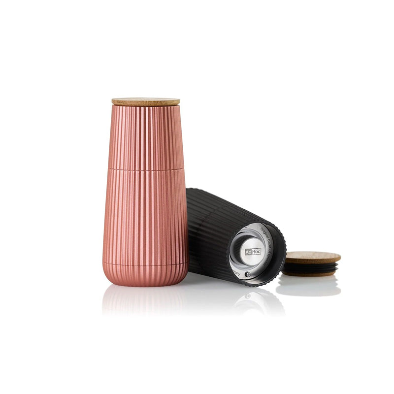 Home and Kitchen, AdHoc, Pfeffer- oder Salzmühle "Scape", Set, schwarz, rose gold
