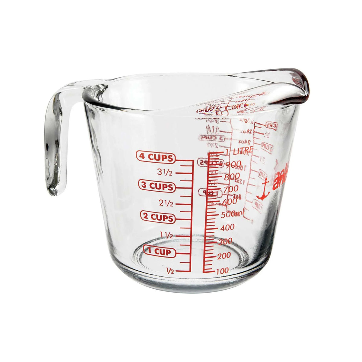 Für trockene und flüssige Zutaten: Messbecher aus dickwandigem, robustem Borosilikatglas von Anchor Hocking, auch als Rührschüssel geeignet, Online-Shop Home-and-Kitchen.de
