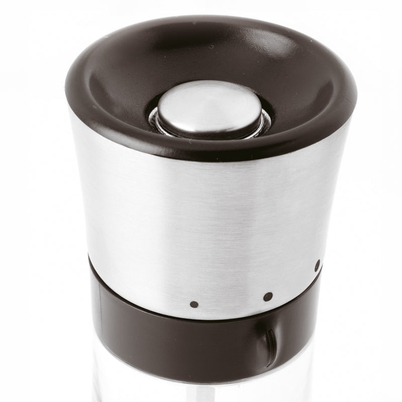 Mahlgradeinstellung der Arthur Krupp Salzmühle Edelstahl gebürstet 18 cm im Home-and-Kitchen.de Online Shop