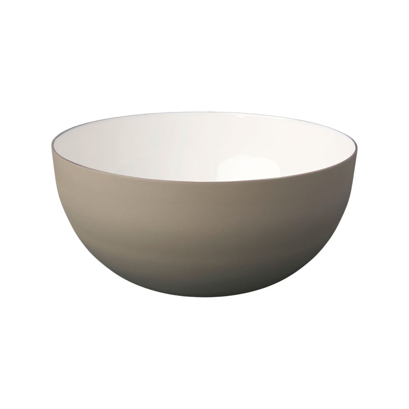 be home, große Schüssel Easton, beige, Aluminium, Durchmesser 30 cm,  Emaille weiß, lebensmittelecht im Home-and-Kitchen Online Shop
