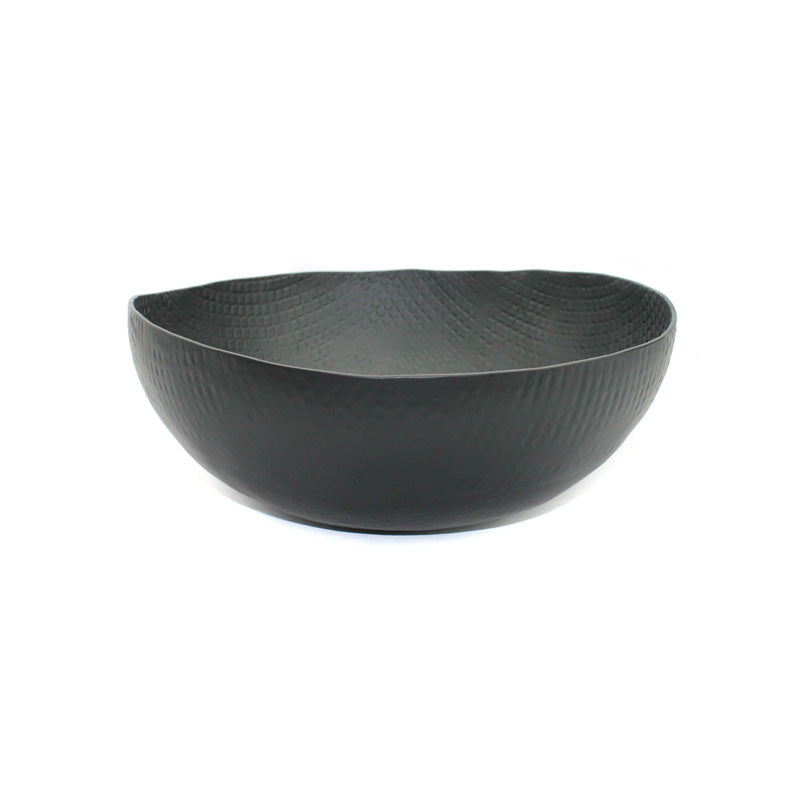 Deko Schale Wallis,  be home, Aluminum, groß, schwarz, mit Reliefmuster im Home-and-Kitchen Online Shop