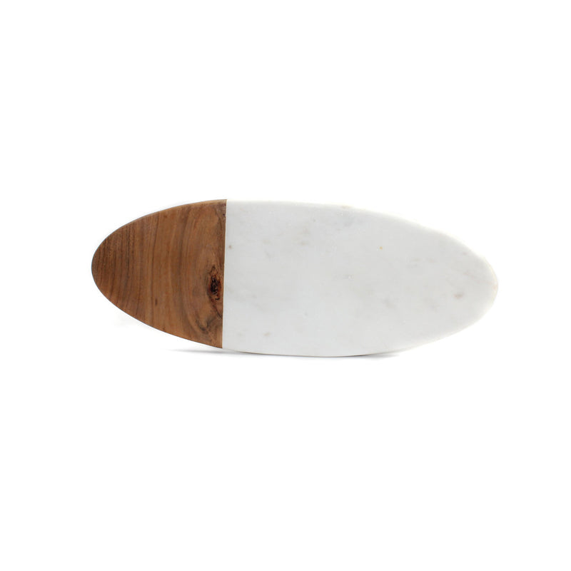 46 cm be home ovales Serviebrett aus Marmor und Akazienholz im Home and Kitchen Online Shop