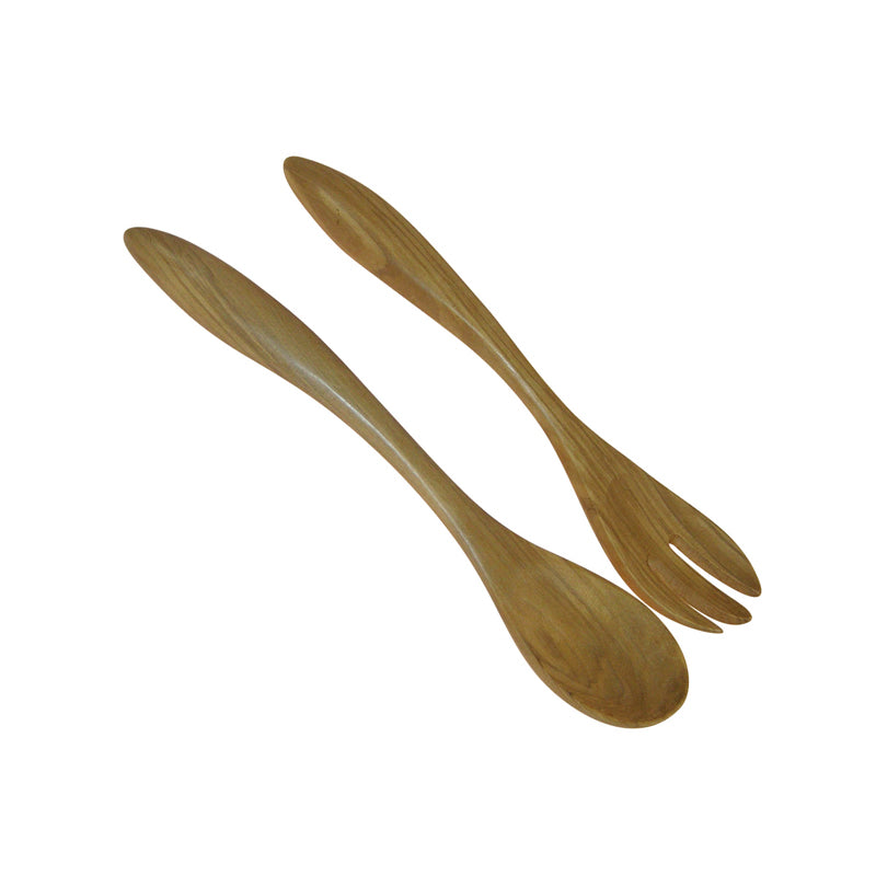 Berard Olivenholz Salatbesteck TERRA 2-teilig aus Olivenholz - 31,5 cm