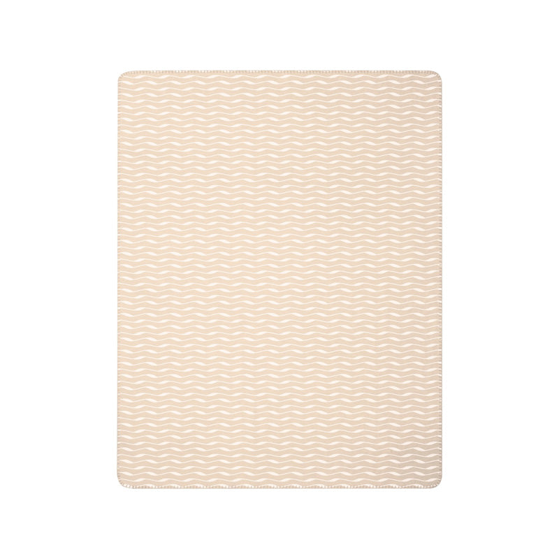 Biederlack Decke - Wohndecke Wave aus Recycling-Garn 150x200, Beige, im Home-and-Kitchen Online Shop