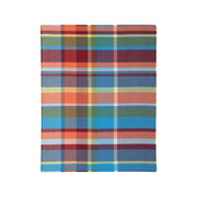 Biederlack Plaid mit Fransen COLOURIST - 130x170 - Karomuster bunt, im Home-and-Kitchen Online Shop