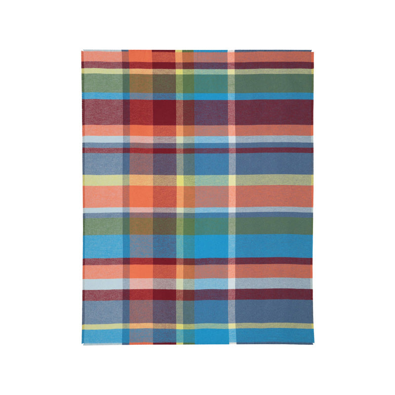 Biederlack Plaid mit Fransen COLOURIST - 130x170 - Karomuster bunt, im Home-and-Kitchen Online Shop