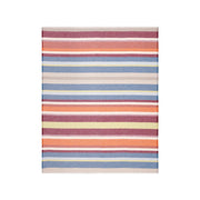 Gesamtansicht Biederlack Plaid mit Fransen RIAD - 130x170 - gestreift - bunt im Home-and-Kitchen Online Shop