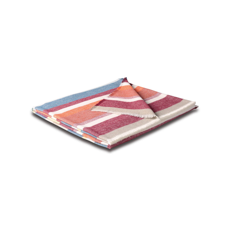 Biederlack Plaid mit Fransen RIAD - 130x170 - gestreift - bunt im Home-and-Kitchen Online Shop