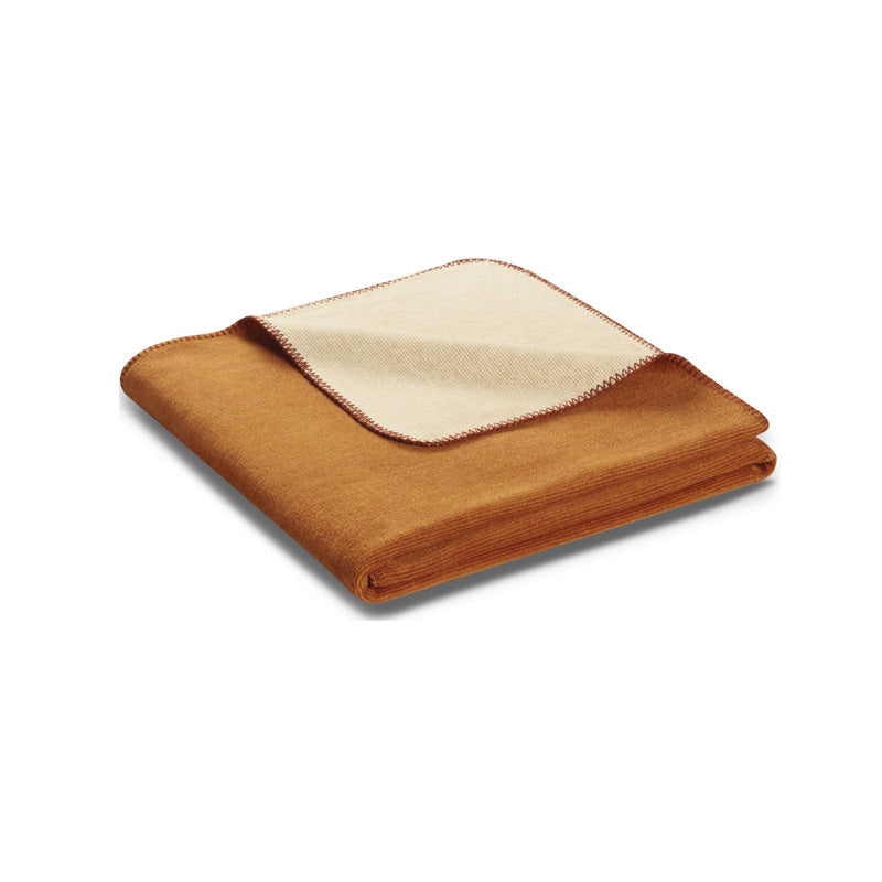 Biederlack Decke - Wohndecke - Wendedecke Duo Cotton Melange 150x200, uni 2-farbig Beige und Camel im Home-and-Kitchen Online Shop
