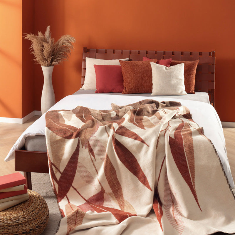 Biederlack Wohndecke EMBER LEAVES - 150x200