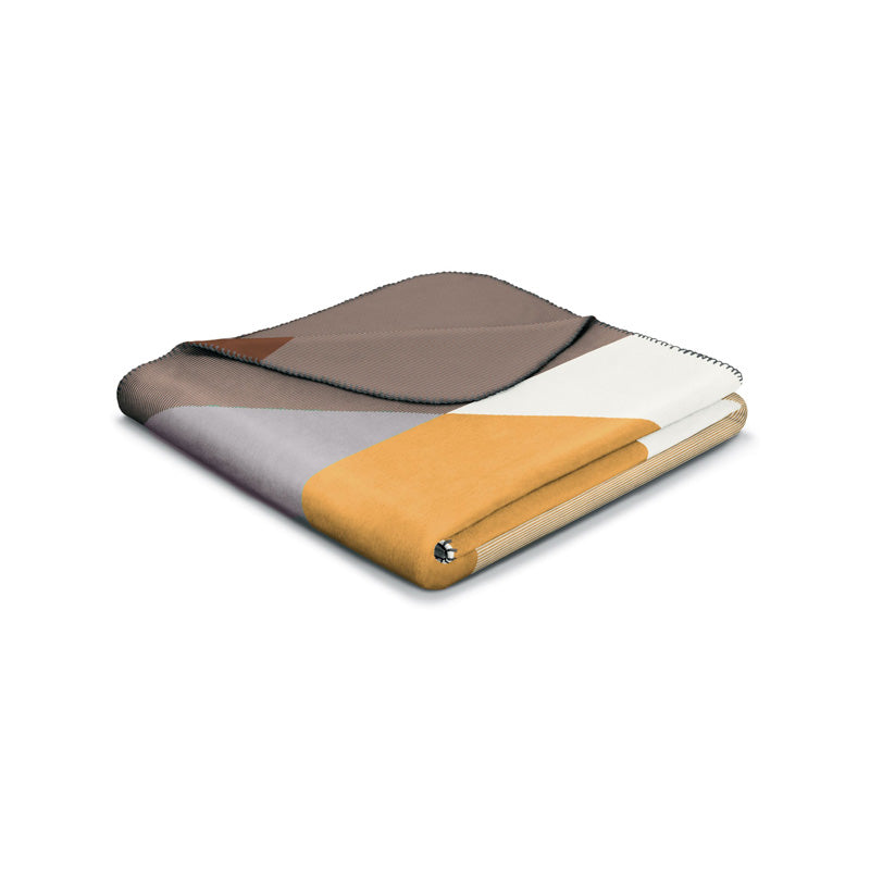 Biederlack Wohndeckedecke LINEAR GEOMETRICS bunt, Braun- und Beigetöne, im Home-an-Kitchen Online Shop