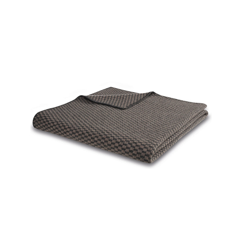 Biederlack Wohndecke / Plaid - Merinowolle, Brauntöne, gemustert - 150 x 200 cm,  im Home & Kitchen Online-Shop