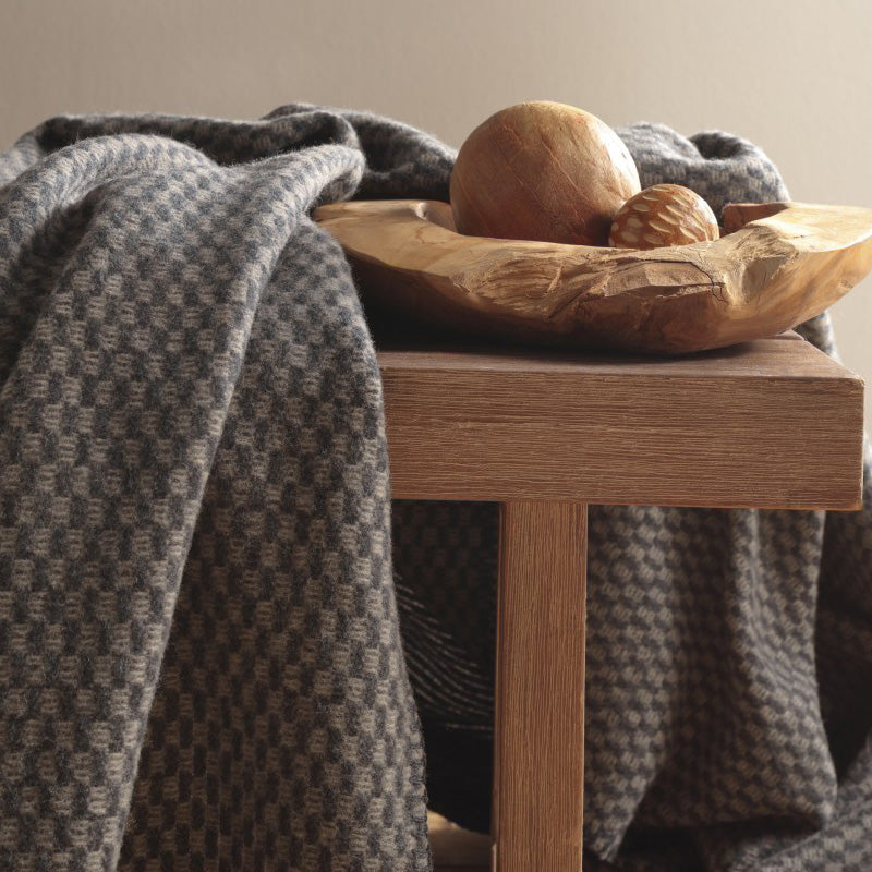 Dekovorschlag Biederlack Wohndecke / Plaid - Merinowolle, Brauntöne, gemustert - 150 x 200 cm,  im Home & Kitchen Online-Shop