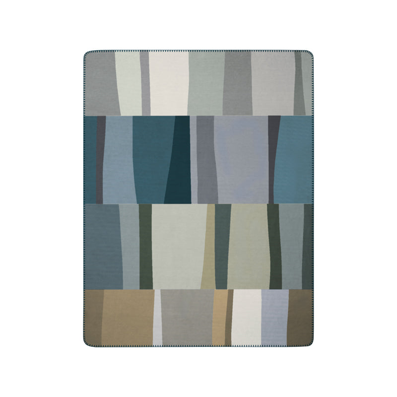 Komplettansicht Biederlack Wohndecke VERDANT VIBES - 150 x 200 mit Zierstichrand im Home & Kitchen Online Shop