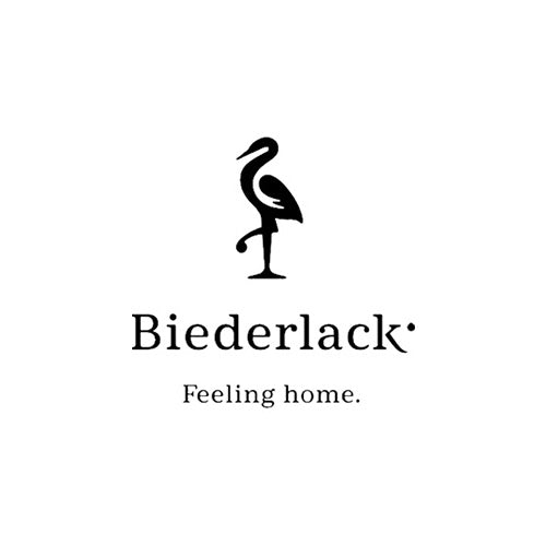 Biederlack-Logo - große Auswahl an Wohndecken, feine und leichte Wollplaids, gefertigt in Deutschland und Italien, verschiedene Größen