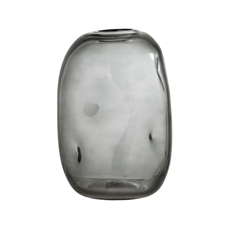 Bloomingville Extravagante Glas Vase VINDA - grau - Höhe 26 cm im Home-and-Kitchen.de Online Shop