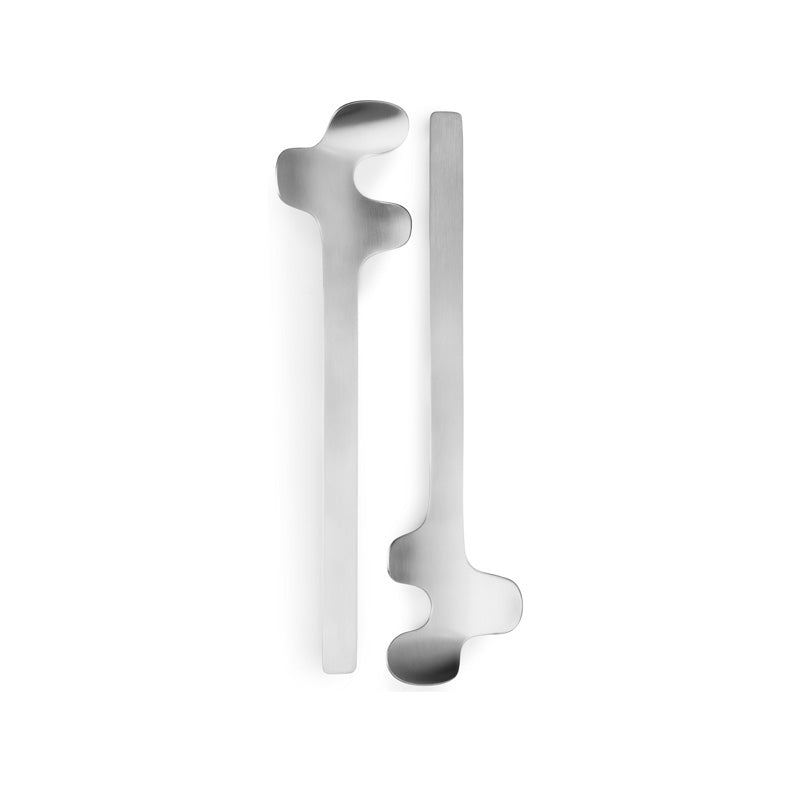 Born in Sweden Salatbesteck Set LEAF, Edelstahl matt gebürstet, 2er Set
