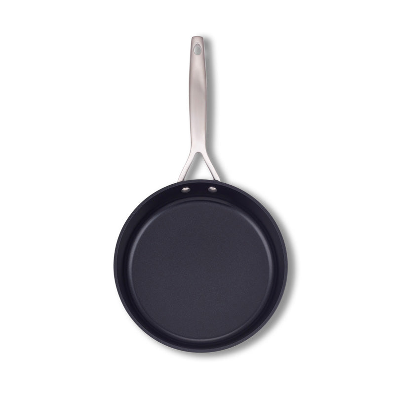 Ansicht von oben auf die Brabantia Bratpfanne 24 cm aus Aluminium mit PFAS-freier Keramikbeschichtung - dunkelblau im Home & Kitchen Online-Shop