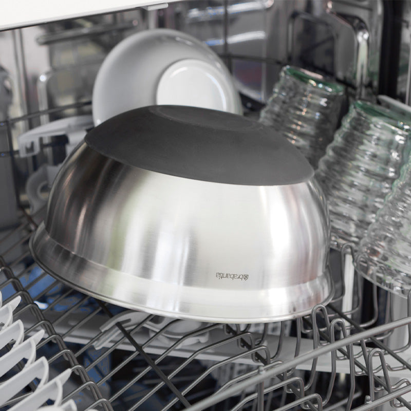 Spülmaschinen geeignet Edelstahl Rührschüsseln Brabantia PROFILE mit rutschfestem Boden 3 Größen im Online Shop von Home & Kitchen