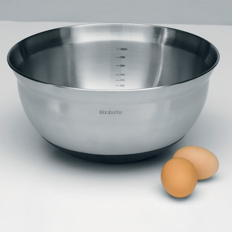 Brabantia Edelstahl Rührschüssel PROFILE mit rutschfestem Boden - 3 l, cm im Online Shop von Home & Kitchen