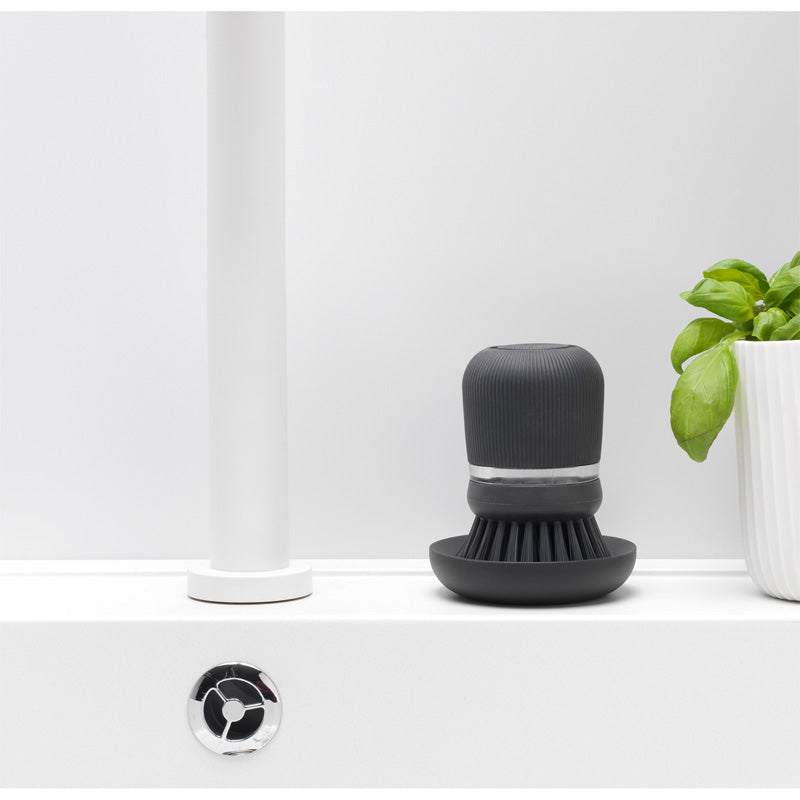 Brabantia Spülbürste mit integriertem Spülmittelspender in Grau oder Anthrazit im Home & Kitchen Online-Shop
