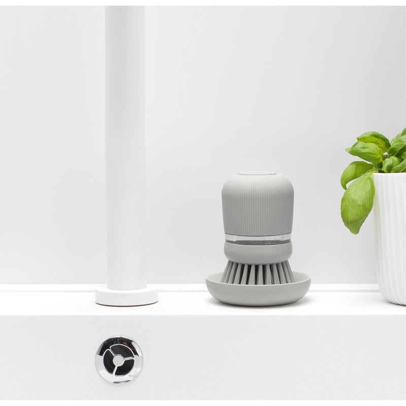 Brabantia Spülbürste mit integriertem Spülmittelspender in Grau oder Anthrazit im Home & Kitchen Online-Shop