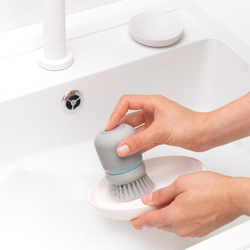 Brabantia Spülbürste mit integriertem Spülmittelspender in Grau oder Anthrazit im Home & Kitchen Online-Shop