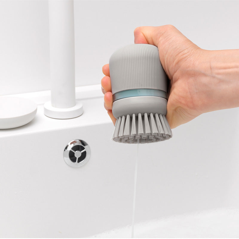 Abgabe Spülmittel Brabantia Spülbürste mit integriertem Spülmittelspender in Grau oder Anthrazit im Home & Kitchen Online-Shop