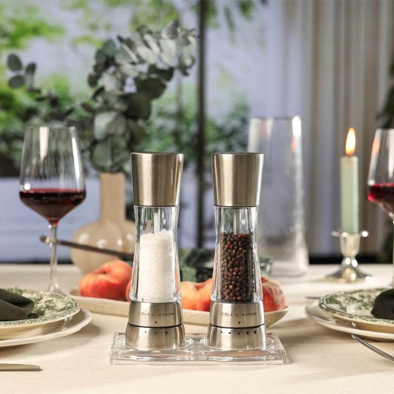 Derwent Gewürzmühlen Set von Cole & Mason, aus Edelstahl, Online-Shop Home-and-Kitchen.de