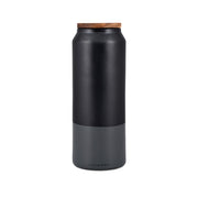 Cole & Mason Hinxton Vorratsdose, schwarz, mit grauem Blockstreifen , Holzdeckel aus Akazienholz.  Home-and-Kitchen.de Online-Shop