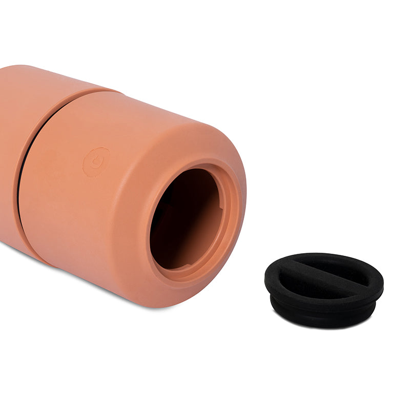 Detailansicht Einfüller CrushGrind Gewürzmühle BILLUND - Biokomposit -Paprika- 12 cm, Keramikmahlwerk, hergestellt aus Biokomposit