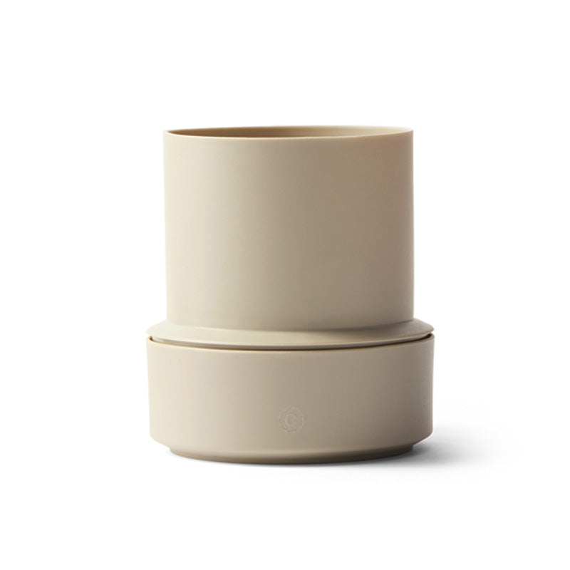 CrushGrind Selbstbewässerungstopf BILLUND, Höhe 14 cm, Durchmesser 12 cm, aus 75 % recyceltem Kunststoff, integriertes Kapillarsystem, 350 ml Wasserreservoir, Online-Shop Home-and-Kitchen.de