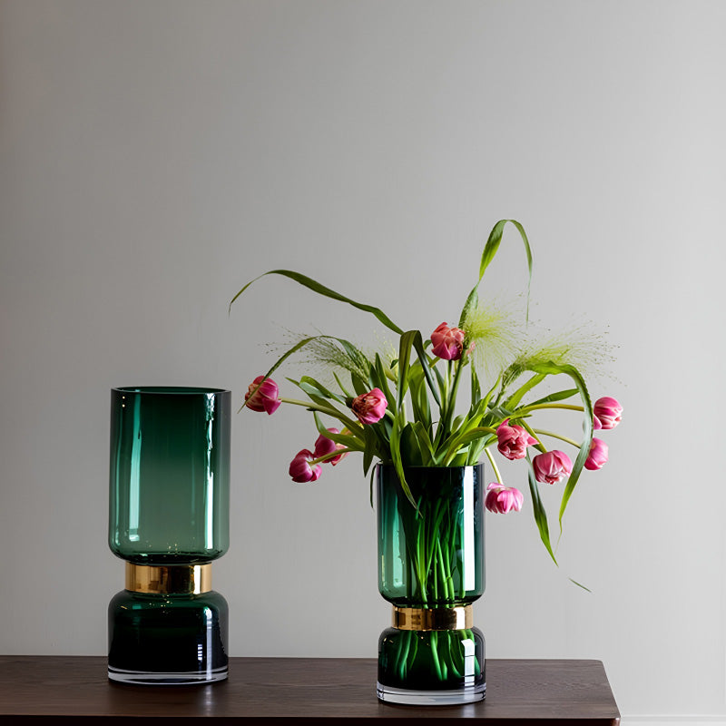 Dekovorschlag, Glas-Vase TRI von Element Accessories, 8 cm hoch, Durchmesser 13 cm, Retro-Style