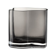 Element Accessories Glas Vase CORAL - Farbe Grau - 13 cm - handgefertigt