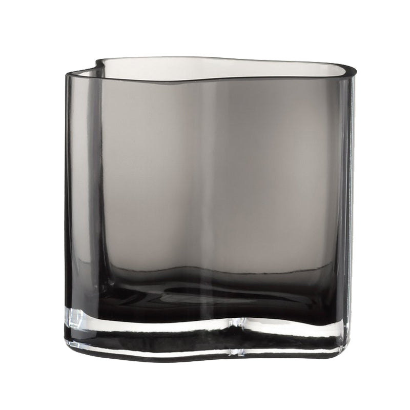 Element Accessories Glas Vase CORAL - Farbe Grau - 13 cm - handgefertigt