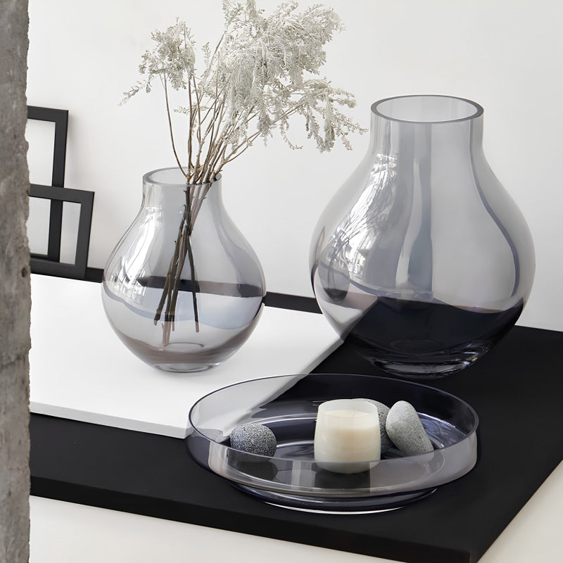 Glasvase Envie, indigoblau, Höhe 18 cm, für Frisch- und Trockenblumen, von Element Accessoires, auch als Dekoobjekt