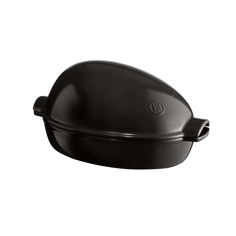 Emile Henry – Keramik Hähnchenbräter – XL - 8 l – Schwarz, mit Deckel im Home-and-Kitchen Online Shop