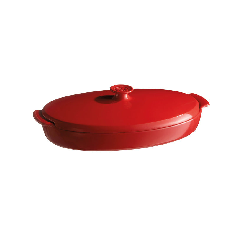 Emile Henry Keramik Papillote Form / Dampfgarer - 2,2 l – rot im Home-and-Kitchen Online Shop