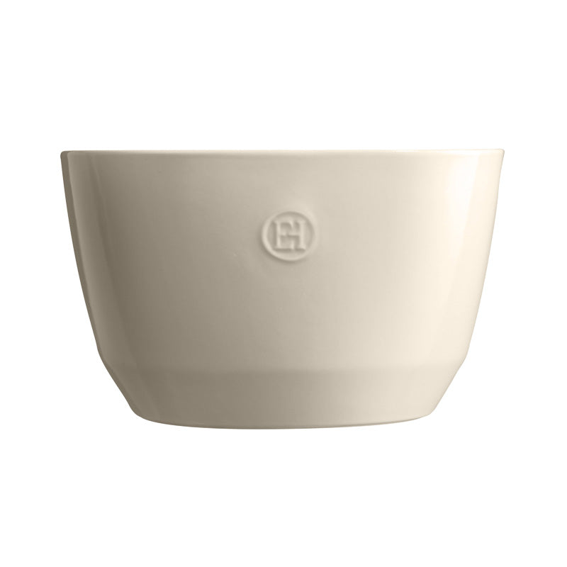 Seitenansicht Emile Henry – Keramik Salatschüssel – Größe L – 5,5 l – creme im Home-and-Kitchen Online Shop