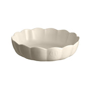 runde Kuchenform MADELEINE  von Emile Henry, creme, Durchmesser 27 cm, mit Wellenrand